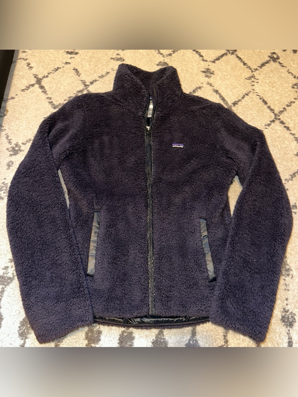 Patagonia Women's Los Gatos Jacket Purple Full Zip Sherpa Fleece Size Large